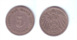 Germany 5 Pfennig 1897 A - 5 Pfennig