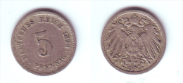 Germany 5 Pfennig 1898 F - 5 Pfennig