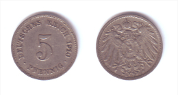 Germany 5 Pfennig 1910 E - 5 Pfennig