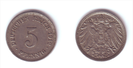 Germany 5 Pfennig 1912 E - 5 Pfennig