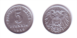 Germany 5 Pfennig 1916 F WWI Issue - 5 Pfennig