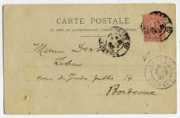 1903-cachet PARIS 10 Sur Tp N° 129  Le Tout Sur Carte Postale Personnalisée Au Verso--"Librairie A.Picard  Pour Bordeaux - 1877-1920: Semi-Moderne