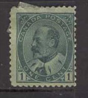 CANADA 1903 1c Green KE VII SG 175 HM* CS25 - Unused Stamps