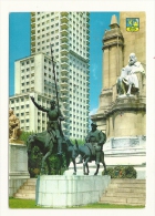 Cp, Espagne, Madrid, Monument à Cervantes à La Place D'Espagne - Madrid