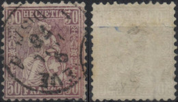 SUISSE SCHWEIZ SWITZERLAND Poste  48(o) HELVETIA Cachet ...NEVE (CV 50 €) - Oblitérés