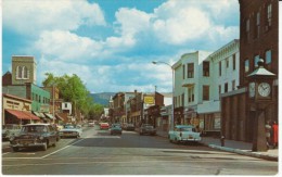 Bennington VT Vermont, Main Business District Street Scene, Auto, C1950s Vintage Postcard - Bennington