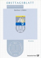 BRD / First Day Sheet (2002/08) 53111 Bonn: U-Bahn Berlin, 100 Years - Tranvías