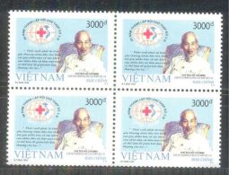 Block 4 Of Vietnam Viet Nam MNH Perf Stamps 1996 : 50th Anniversary Of Vietnamese Red Cross / Pres. Ho Chi Minh (Ms730) - Vietnam