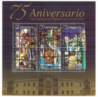 2008  75 Aniv. Universidad  Nuevo León  Souvenir SHEET Vitrales  EDUCATION   UNIVERSITY , STAINED GLASS WINDOWS - Mexiko