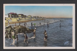 DF / 34 HERAULT / MAUGUIO - CARNON / CARNON-PLAGE / RIVE GAUCHE, LA PLAGE / TRÈS ANIMÉE /CIRCULÉE EN 1951 - Mauguio