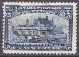 Canada 1908 Quebec Tercentenary 5c Blue Used  SG 191, SC 99 - - Oblitérés