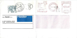 Motiv Brief  "Hasler, Bruxelles"  (Freistempel, Taxiert)              1980 - Brieven En Documenten