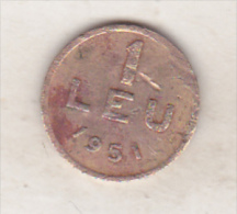 Romania 1 Leu 1951 Brass - Rumänien