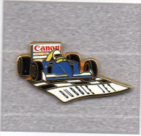 Pin´s  Sport  Automobiles  F1  RENAULT  Avec  BUBBLE  JET  Et  CANON - F1