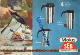 21 - SELONGEY - CATALOGUE PUBLICITAIRE SEB- MOKA SUPER COCOTTE CAFETIERE ALUMINIUM- CAFE - Reclame