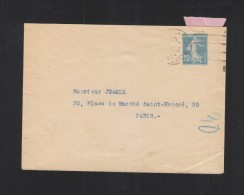 Enveloppe 25 Centimes Semeuse - Standard- Und TSC-Briefe (vor 1995)