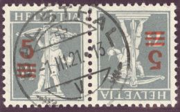 Schweiz Kehrdruck Zu#K14 Voll-Stempel Balsthal 1921-03-01 - Tête-bêche