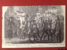 HISTOIRE PARIS Boulevard Des Capucines Char Funèbre Revolution 1848 Nathan - Storia