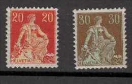 SCHWEIZ, MiNr  102,104, *  MH - Unused Stamps
