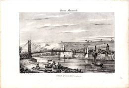 LITHOGRAPHIE  -  GUIENNE MONUMENTALE  -  PORT STE MARIE  -  47 - Lithographies