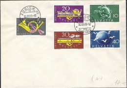 Schweiz Suisse 1949: Blanko-Brief Ab ZÜRICH 30.XII.49 Mit Zu 291-294+296 Mi 519-522+524 Yv 471-474+476 (Zu CHF 25.00) - Lettres & Documents