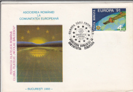 EUROPEAN COMMUNITY, ROMANIAN ADERATION, SPECIAL COVER, 1993, ROMANIA - Instituciones Europeas