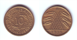 Germany 10 Reichspfennig 1935 A - 10 Renten- & 10 Reichspfennig