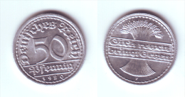 Germany 50 Pfennig 1920 F - 50 Rentenpfennig & 50 Reichspfennig