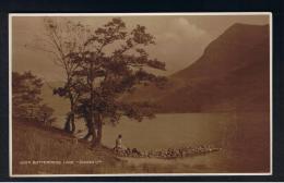 RB 972 - Early Judges Real Photo Postcard -  Woman Knitting? - Buttermere Lake District - Cumbria - Buttermere
