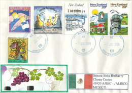 Lettre De Blenheim (New-Zealand Wine Industry) Marlborough Region , Adressé Au Mexique. Deux Photos - Covers & Documents