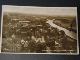 Worcester From The Cathedral Tower. Vintage 1940 Postcard - Worcestershire