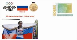 Spain 2014 - Olympic Summer Games London 2012 - Russia Gold Medals Special Prepaid Cover - Verano 2012: Londres