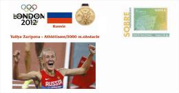 Spain 2014 - Olympic Summer Games London 2012 - Russia Gold Medals Special Prepaid Cover - Eté 2012: Londres