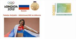 Spain 2014 - Olympic Summer Games London 2012 - Russia Gold Medals Special Prepaid Cover - Eté 2012: Londres