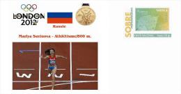 Spain 2014 - Olympic Summer Games London 2012 - Russia Gold Medals Special Prepaid Cover - Summer 2012: London