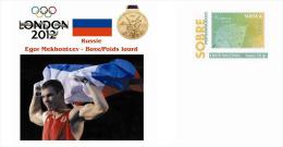 Spain 2014 - Olympic Summer Games London 2012 - Russia Gold Medals Special Prepaid Cover - Eté 2012: Londres