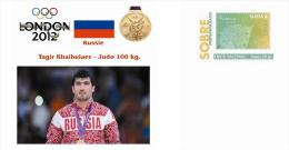 Spain 2014 - Olympic Summer Games London 2012 - Russia Gold Medals Special Prepaid Cover - Summer 2012: London