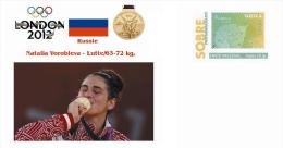 Spain 2014 - Olympic Summer Games London 2012 - Russia Gold Medals Special Prepaid Cover - Verano 2012: Londres