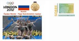 Spain 2014 - Olympic Summer Games London 2012 - Russia Gold Medals Special Prepaid Cover - Summer 2012: London