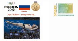 Spain 2014 - Olympic Summer Games London 2012 - Russia Gold Medals Special Prepaid Cover - Estate 2012: London