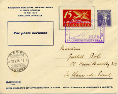 Suisse 1926 Navigation Horlogère Aérienne NHORA, Entier Postal-enveloppe, Carte Voyagée - Orologeria