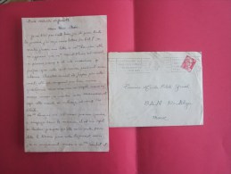 1949 Lettre D'Amour "enflammée "de Hyéres >1er Maître Pilote Gouel Base Aérienne Navale (B.A.N ) KOUIBGA (Maroc) - Briefe U. Dokumente