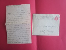 1949 Lettre D´Amour "enflammée "de Hyéres  1er Maître Pilote Gouel Base Aérienne Navale (B.A.N ) KOUIBGA (Maroc) - Briefe U. Dokumente