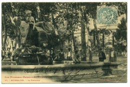 Carte Postale Ancienne 1904 Rivesaltes (66) La Fontaine Animée - Rivesaltes