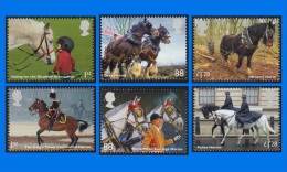 GB 2014-0002, Working Horses, Set Of 6 Stamp MNH - Ongebruikt