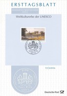 BRD / First Day Sheet (2002/17) 53111 Bonn: Dessau-Wörlitz Garden Realm (UNESCO World Heritage Site) - Groenten