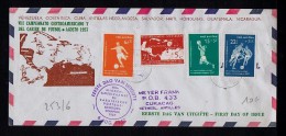 NEDERLANDS Antllen Caribe1957 Cover Fdc Covers Sports Championship Games Football Maps Geography Gc784 - Copa America