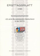 BRD / First Day Sheet (1980/02) 5300 Bonn 1: Federal Republic Of Germany Into NATO; 25th Anniversary - NATO