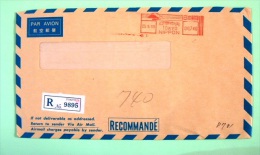 Japan 1980 Bank Registered Cover - Machine Franking - Mountain - Briefe U. Dokumente
