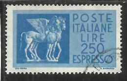 ITALIA REPUBBLICA ITALY REPUBLIC 1968 1976 ESPRESSI SPECIAL DELIVERY ESPRESSO PEGASO 1974 LIRE 250 USATO USED OBLITERE' - Poste Exprèsse/pneumatique